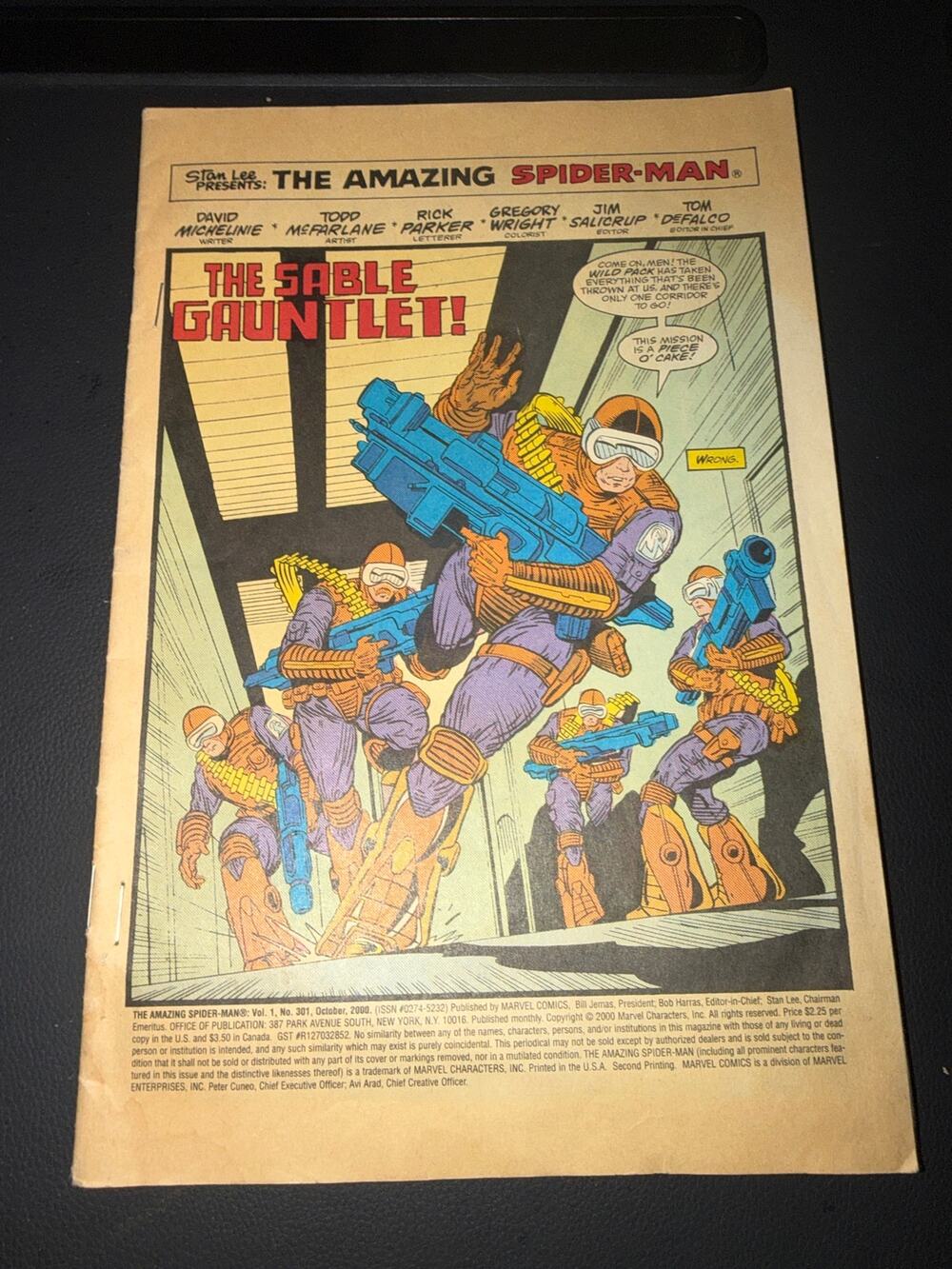 Amazing Spider-Man #301 Oct 2000 Marvel Comics The Sable Gauntlet Silver Sable